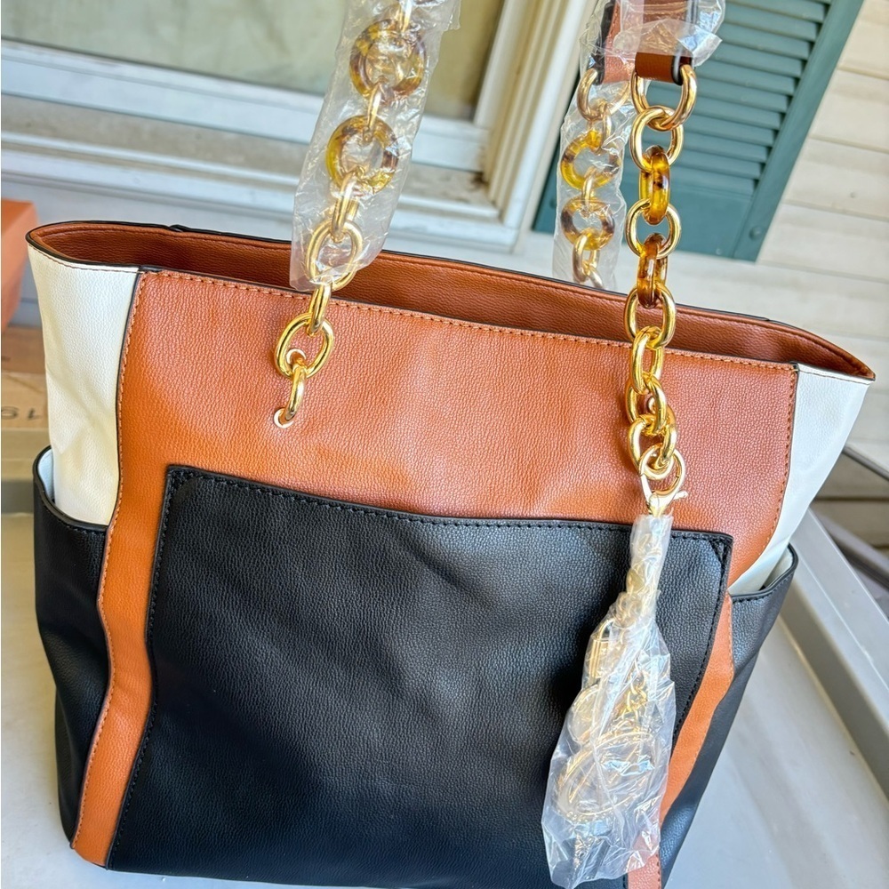 MKF Collection Rochelle Color Block Tote - Picture 1 of 11